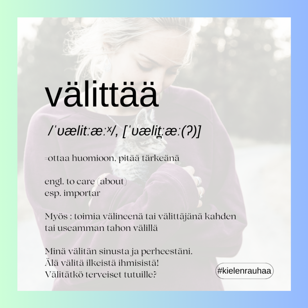 Miksi kukaan ei välitä?