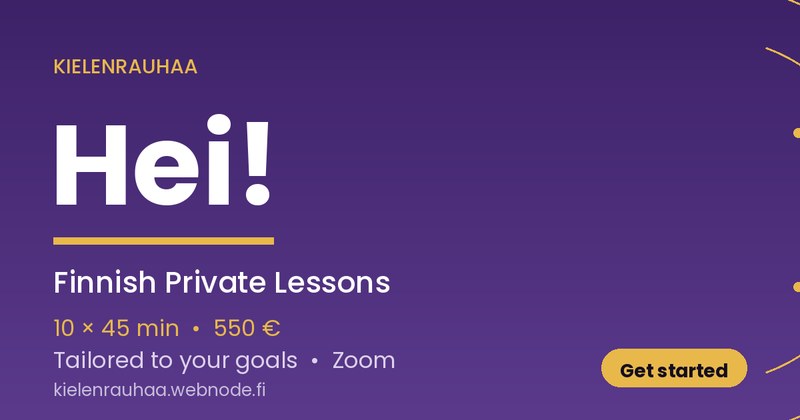 Finnish Private Lessons & Online Course Prices